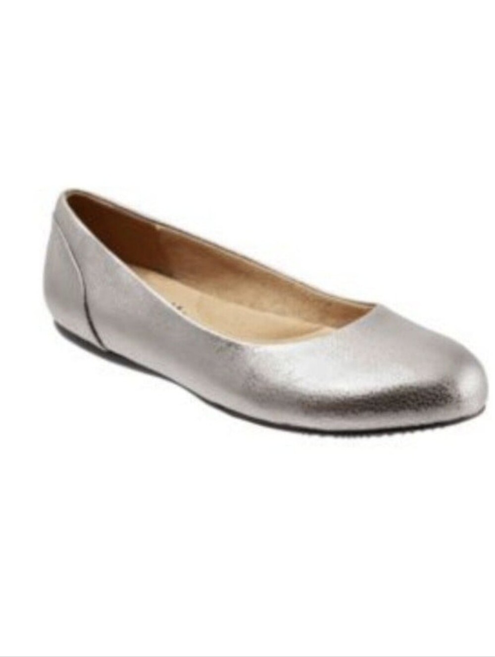 SoftWalk Platinum Metallic Ballet Flat